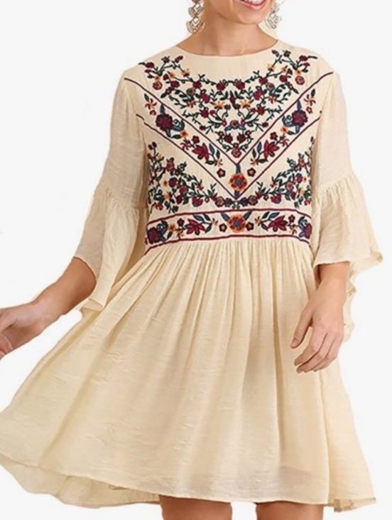 Umgee Dresses & Skirts - Umgee Boho Bliss Embroirdered Dress Size Small